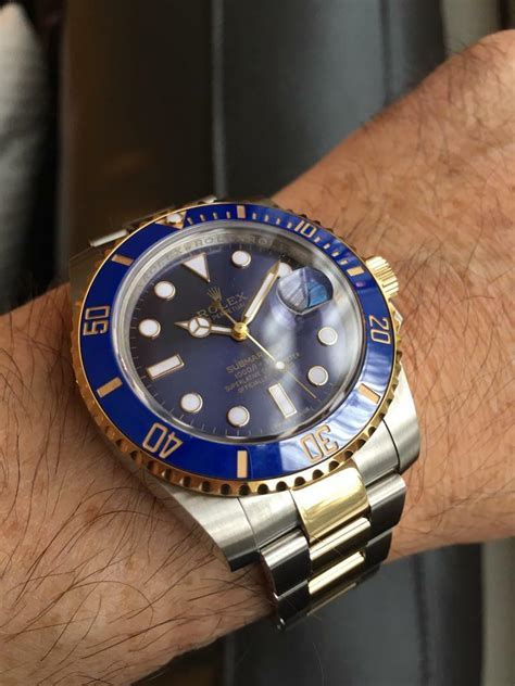 blue gold silver rolex